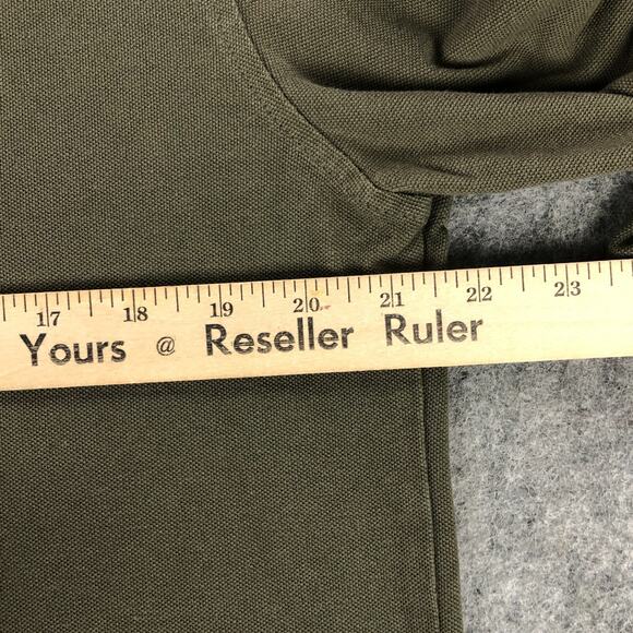 UNTUCKit Mens Polo Shirt Large Hunter Green Long Sleeve Pima Cotton Collared - Picture 8 of 11